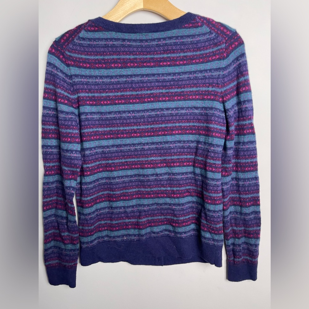 Talbots Lambswool Multicolored Button Up Long Sle… - image 7